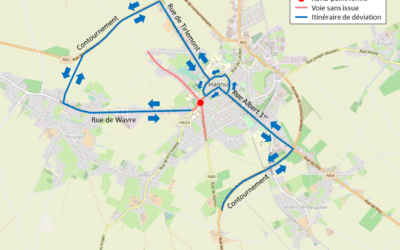 Rond point rue de Namur fermé jusqu’au 17 mars