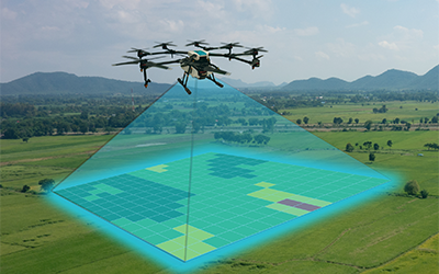 Cartographie des cimetières par un drone