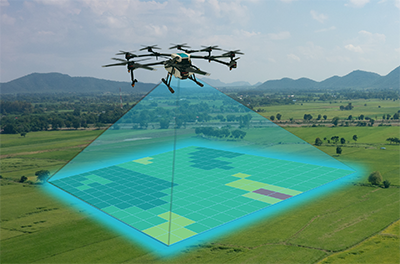 Cartographie des cimetières par un drone