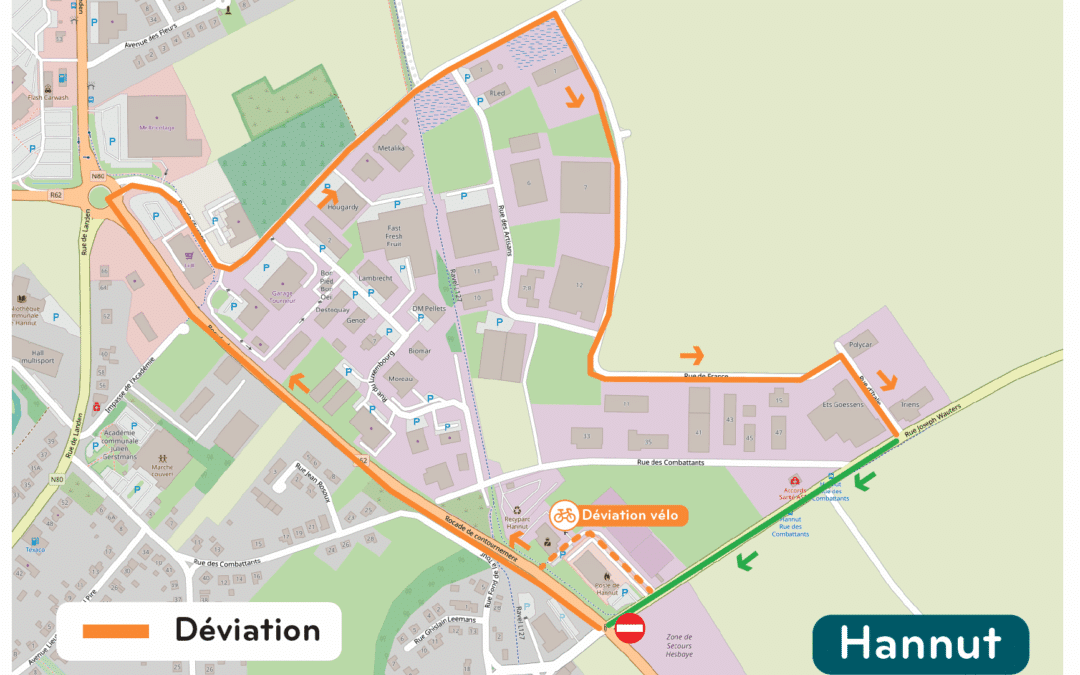 Travaux Rue Joseph Wauters du 9 au 31 mars