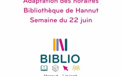 BIBLIOTHEQUE – HORAIRE FORTES CHALEURS