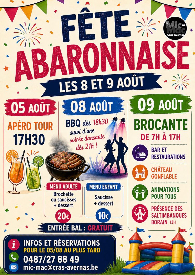 Fête Abaronnaise 8 et 9 août